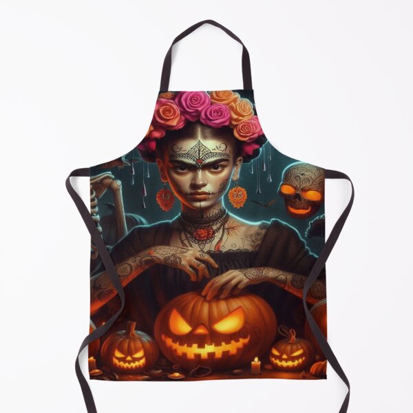 Item preview, A spooky Halloween night in the style of Frida Kahlo: art meets the supernatural designed and sold by FotoworldEdel.