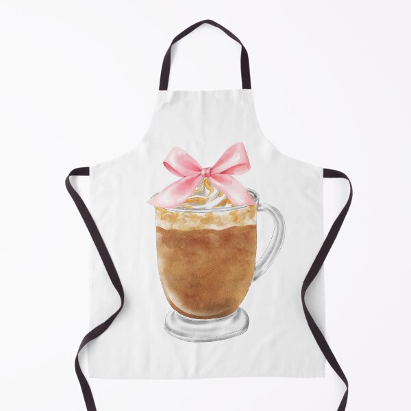 Item preview, Caramel Whipped Cream Coffee with Pink Bow – Coquette Café Watercolor Aesthetic designed and sold by DivinePassion.