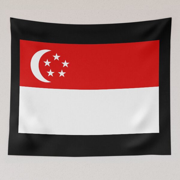 Aperçu de l'œuvre Drapeau de Singapour créée et vendue par Inspirationmotivation.