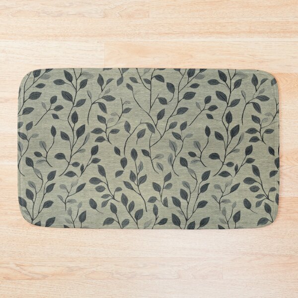 Item preview, Elegant Grey Leaf Vine Seamless Pattern designed and sold by SylvieVibes.
