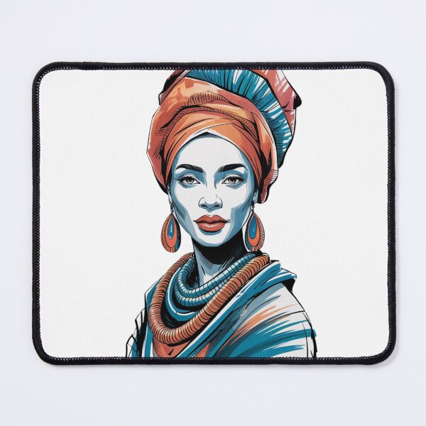Item preview, Elegant African Woman Portrait – Bold Afrocentric Art in Vibrant Colors designed and sold by MOTAS FASHION .