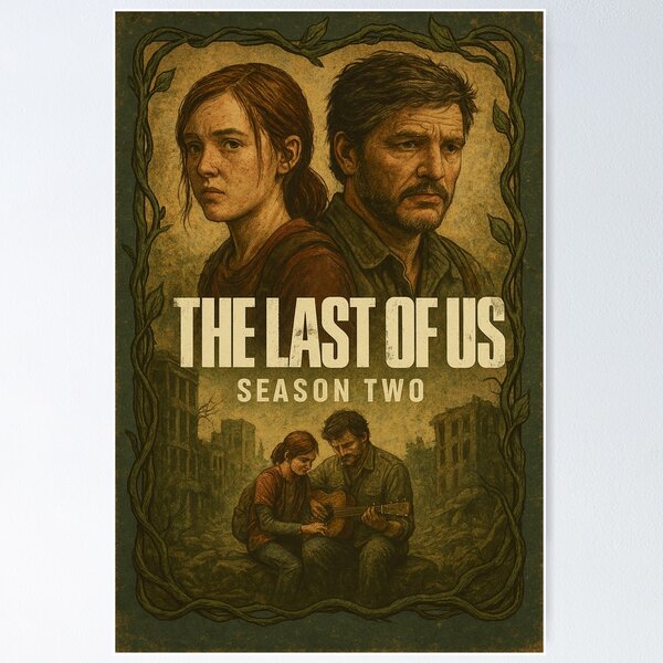 Item preview, Joel & Ellie – The Last of Us Season 2 Tribute Art designed and sold by ElCineFriki.