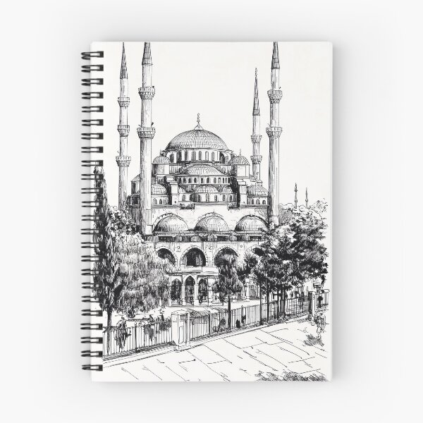 Item preview, Blue Mosque Istambul Turkey in Ink designed and sold by hussardigital.