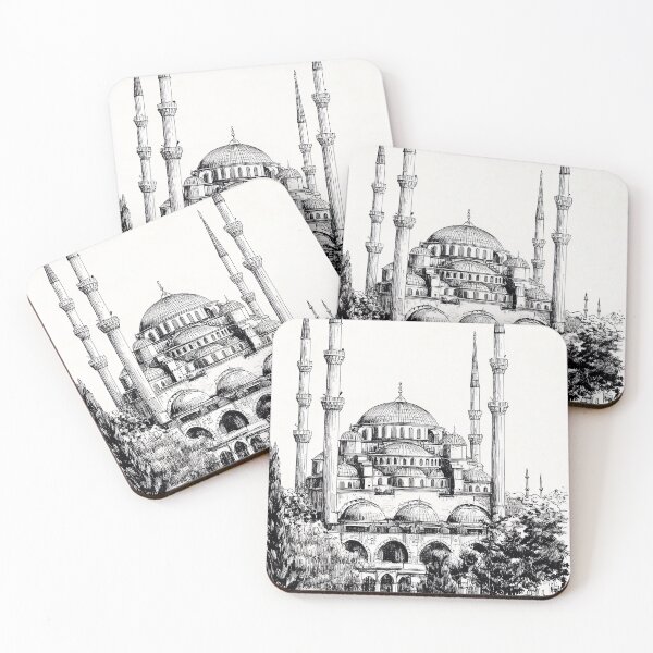 Item preview, Blue Mosque Istambul Turkey in Ink designed and sold by hussardigital.