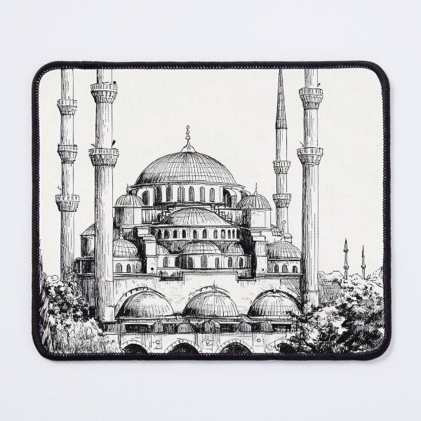 Item preview, Blue Mosque Istambul Turkey in Ink designed and sold by hussardigital.