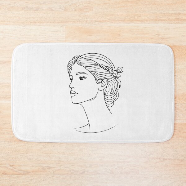 Item preview, Minimalist logo, featuring a delicate, artistic line drawing of a Greek goddess.  designed and sold by Pug-In-Mug.
