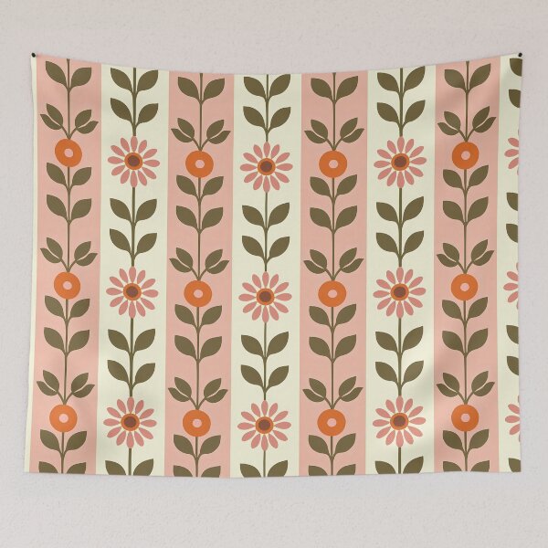 Item preview, Retro 70s Floral Pattern - Mid-Century Modern Botanical Design designed and sold by PatternsPalette.
