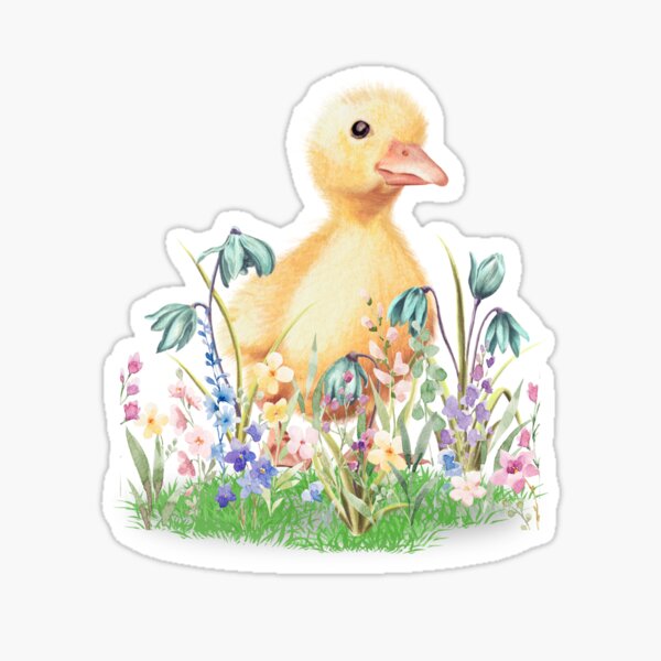Item preview, DUCKLING AND FLOWERS designed and sold by DanaTees.