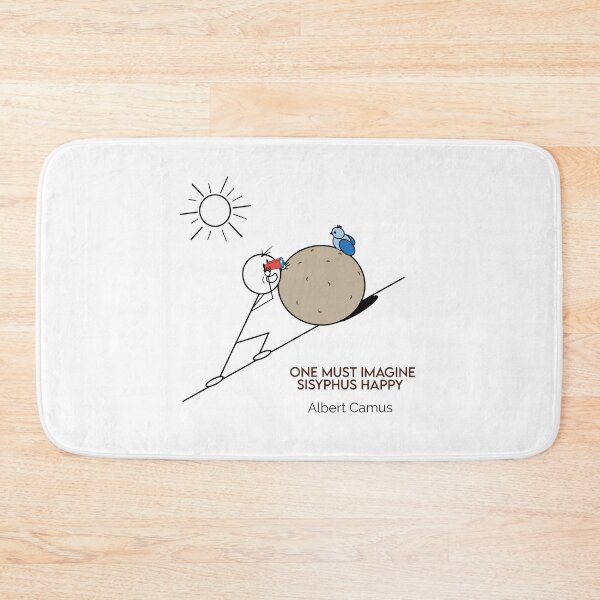 Item preview, Happy Sisyphus Birdwatching - One Must Imagine Sisyphus Happy Philosophy Cartoons designed and sold by JoyfulSisyphus.