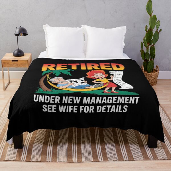 Item preview, Retired Under New Management See Wife For Details - A funny gift for a husband, dad, grandpa, or coworker who's just retired and loves a good laugh. designed and sold by ZyziowskyArt.