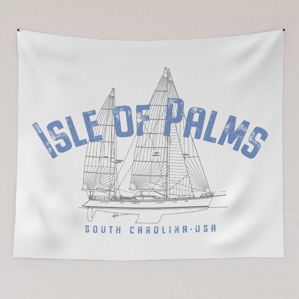 Item preview, Isle of Palms South Carolina Nautical Sailboat Design designed and sold by Futurebeachbum.