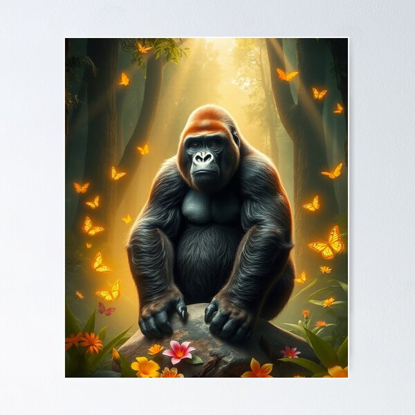 Artikelvorschau, Gorilla in the Forest  entworfen und verkauft von DreamPunkStudio.