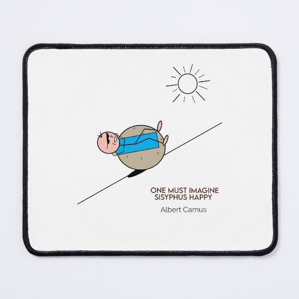 Item preview, Happy Sisyphus Sunbathing - One Must Imagine Sisyphus Happy Philosophy Cartoons designed and sold by JoyfulSisyphus.
