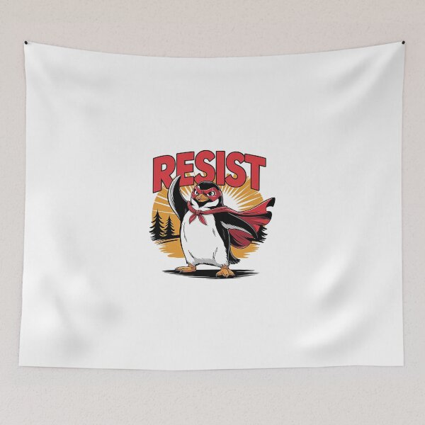 Item preview, resist-penguin designed and sold by Ash Mary's Designs.