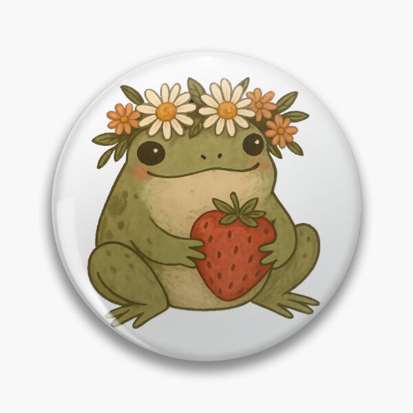 Item preview, Frog with Floral Crown  designed and sold by tiTheGoldenPath.