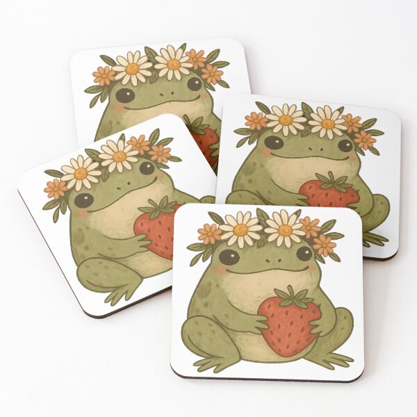 Item preview, Frog with Floral Crown  designed and sold by tiTheGoldenPath.
