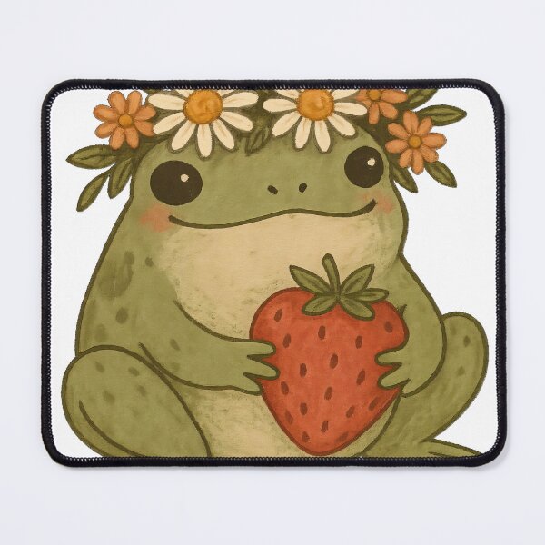 Item preview, Frog with Floral Crown  designed and sold by tiTheGoldenPath.