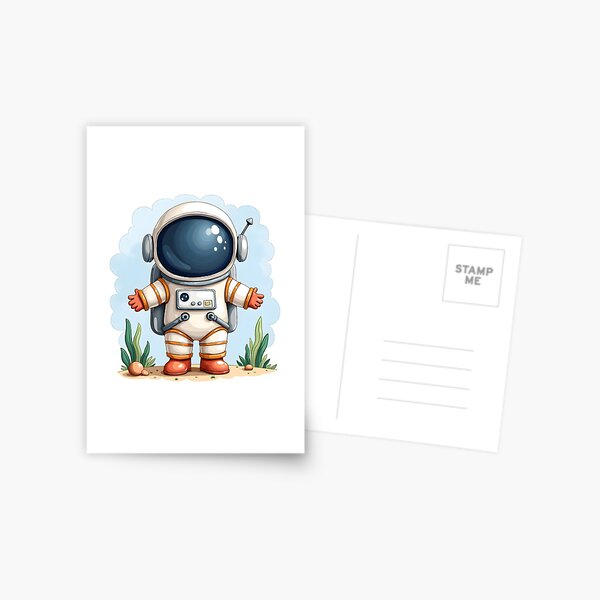 Cute Astronaut Art Postcard