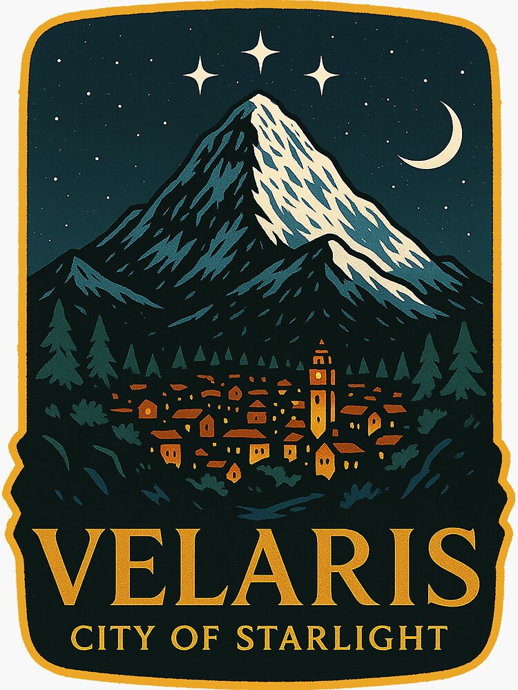 Thumbnail 3 of 3, Sticker, Velaris City of Starlight designed and sold by ReasonsImBroke.