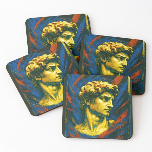 Item preview, Modern Michelangelo, David. Artisticm red blue yellow. designed and sold by Shoot-The-Moon.