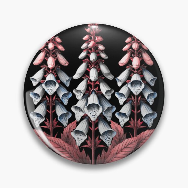 Item preview, Foxglove in Red and Black. Poison Garden Plant.  designed and sold by WickedLibrary.