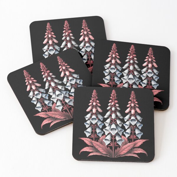 Item preview, Foxglove in Red and Black. Poison Garden Plant.  designed and sold by WickedLibrary.