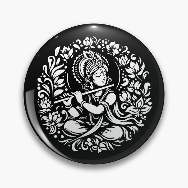 Item preview, Krishna playing flute designed and sold by AyushkaAgarwal.
