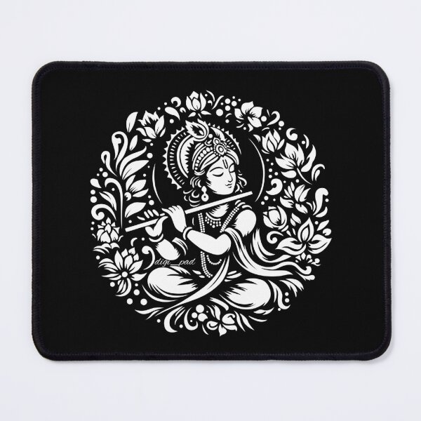 Item preview, Krishna playing flute designed and sold by AyushkaAgarwal.