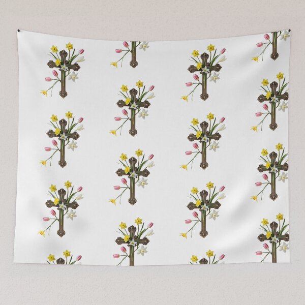 Item preview, FLORAL  EASTER CROSS designed and sold by TulipsArtDesigns .