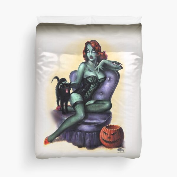 Zombie Girl Pin Up Duvet Cover