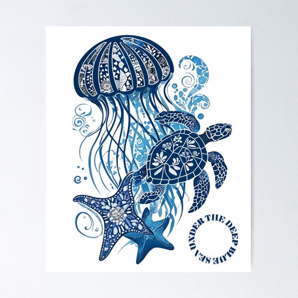 Item preview, Under The Deep blue Sea designed and sold by TideTerrain.