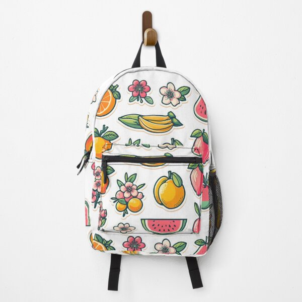Artikelvorschau, Kawaii Sommerfrucht- und Blumenkunst – Pfirsich, Banane, Wassermelone entworfen und verkauft von Bored Duck.