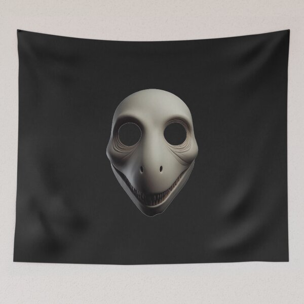 Item preview, Surreal Creature Mask with Hollow Eyes and Sinister Smile designed and sold by aminz4.