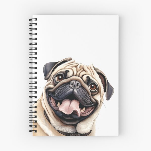 Item preview, Wrinkled Joy: Happy Pug Portrait designed and sold by MYK-Printing.