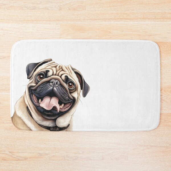 Item preview, Wrinkled Joy: Happy Pug Portrait designed and sold by MYK-Printing.