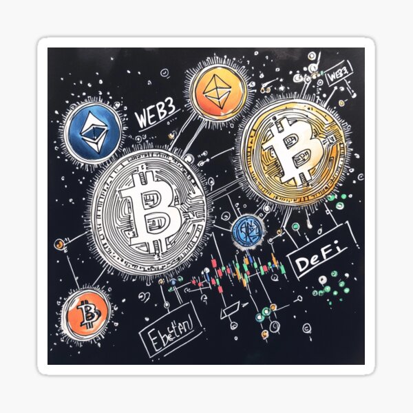 Aperçu de l'œuvre Crypto Galaxy – Art futuriste du Web3 et de la DeFi créée et vendue par SergiW.
