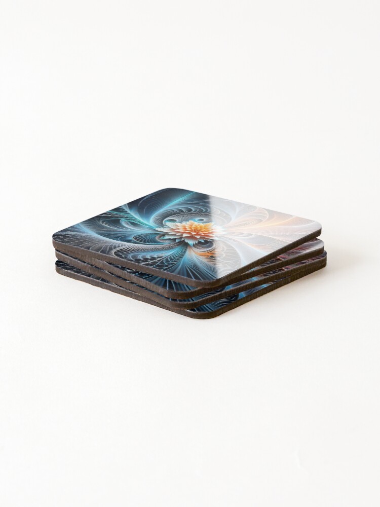 Thumbnail 4 of 5, Coasters (Set of 4), Abstract Spring Flower designed and sold by Intriguing-Shop.