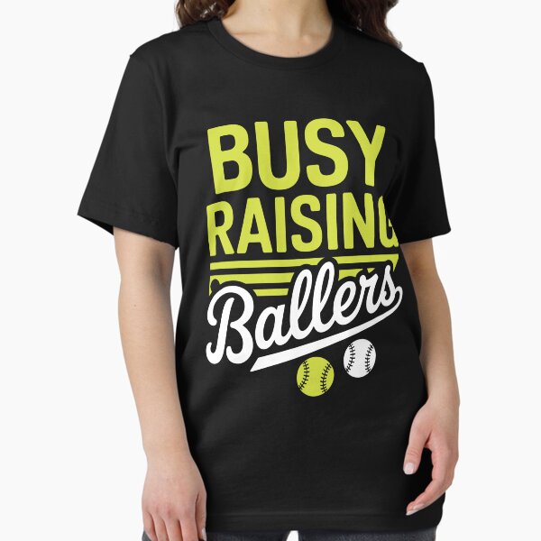 Item preview, Busy Raising Ballers Baseball and Softball Mom designed and sold by tmerchtrends.
