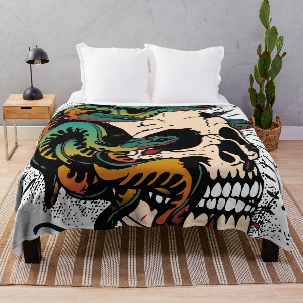 Item preview, skull hipster snake viper hydra tattoo old school fantasy designed and sold by Achille3777.
