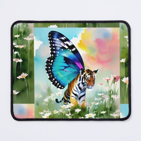 Item preview, Butterfly Tiger In A Field Of Tall Spring Daisies And A Tie Dye Sky designed and sold by CarrollGene.