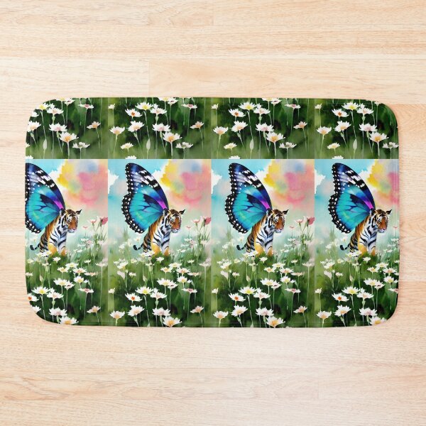 Item preview, Butterfly Tiger In A Field Of Tall Spring Daisies And A Tie Dye Sky designed and sold by CarrollGene.
