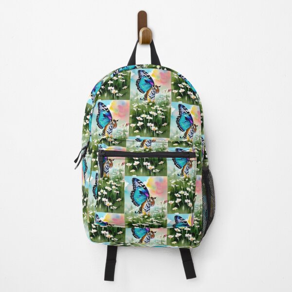 Item preview, Butterfly Tiger In A Field Of Tall Spring Daisies And A Tie Dye Sky designed and sold by CarrollGene.