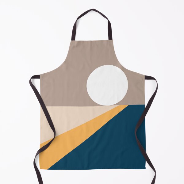 Item preview, Geometric Shapes Sunrise Sunset Abstract 1 in Tan Mustard Navy Blue designed and sold by nineFlorals.