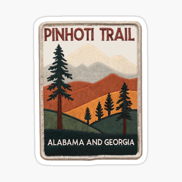 Artikel-Vorschau von Pinhoti Trail - Wanderabzeichen im Patch-Stil - Alabama und Georgia, designt und verkauft von pixelated_echoes.