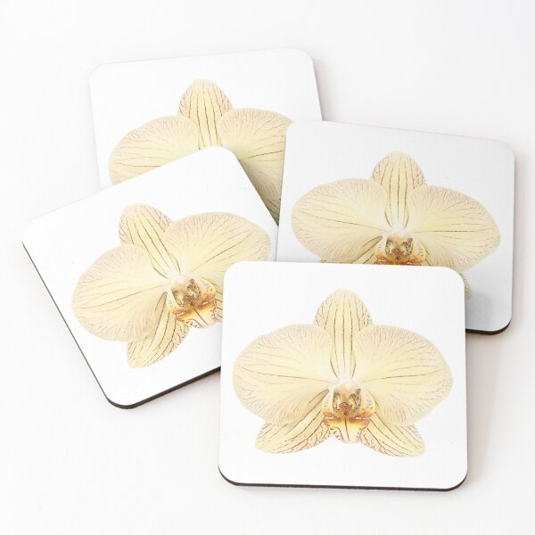 Item preview, yellow orchid flower sticker  designed and sold by inainart.