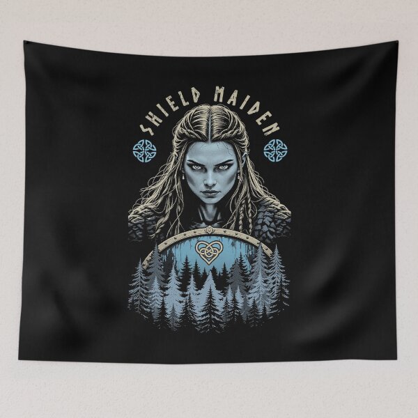 Item preview, Shield Maiden Strong Viking Woman Warrior Norse Mythology designed and sold by GrandeDuc.