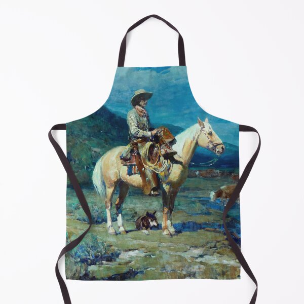 Item preview, Cowboy Herding Cattle - Vintage American Western Print designed and sold by VintageSpaceArt.