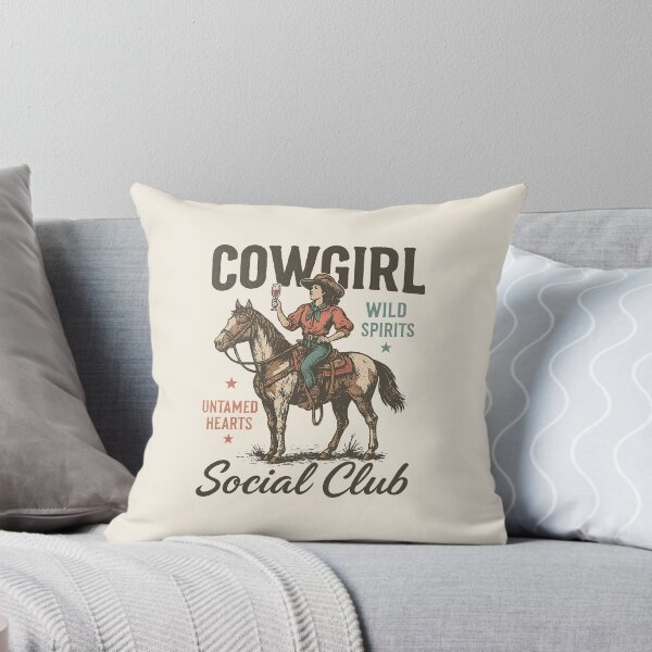 Item preview, Cowgirl Social Club Vintage Western Design with Wine and Wild Spirit Vibes designed and sold by Artisticlions-A.