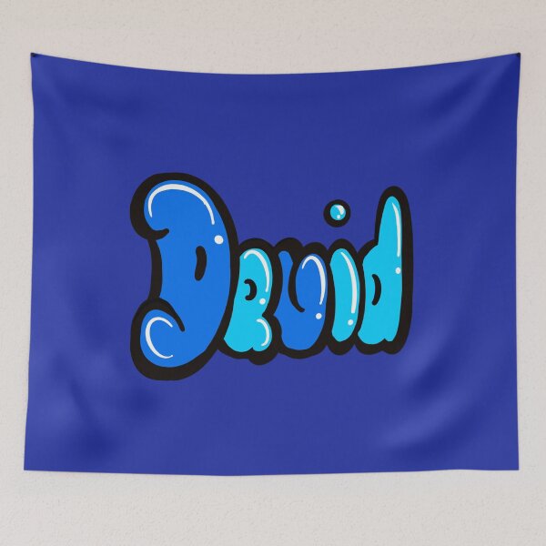Item preview, David name in blue graffiti calligraphy Top 10 best personalised gifts for boys and men David designed and sold by Artonmytee.
