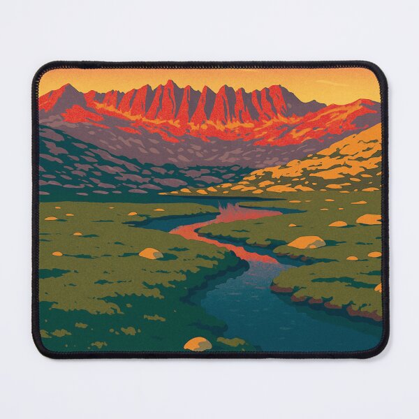 Item preview, Sunrise on the Sawtooth Ridge Vintage Poster designed and sold by ~ Roodpart ~ Owen White.